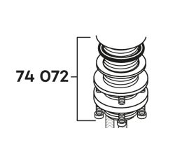 KLUDI 7407200-00 Armaturenbefestigung für Einhebelmischer STEEL 100 / Befestigungssatz