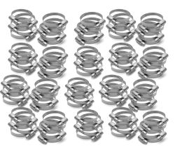 100er SET KÖRO Schlauchschelle 20-32 mm NIROSTA mit Sechskantschraube Kombischlitz / Schlauchklemme / Schlauchzubehör