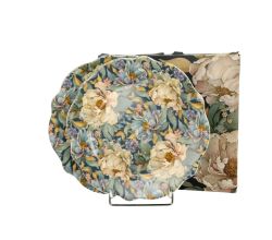 DUO FLOWERS ROYAL Dessertteller 2er Set PEONY BLUE aus New Bone China Porzellan