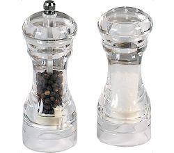 KESPER Set Pfeffermühle und Salzstreuer aus Acryl, Höhe: 14 cm
