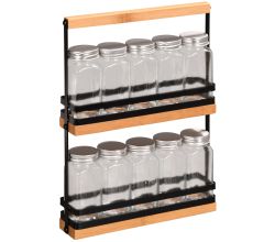 KESPER Gewürzregal 58036 mit 10 leeren Gewürzgläsern / Gewürzständer / Gewürzgalerie