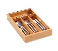 KESPER 5818613 Variabler Besteckkasten Bambus ausziehbar von 26 - 49 cm