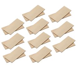 10er SET KESPER 68042 Räucherbrett im 2er-Pack aus Buchenholz, natur / Aromabrett / Raucharoma