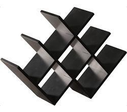 KESPER Weinregal 69232 aus zertifiziertem MDF schwarz für 8 Flaschen / Weinflaschen-Regalsystem