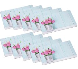 10er SET KESPER Platzset TULPEN aus Polypropylen / Untersetzer