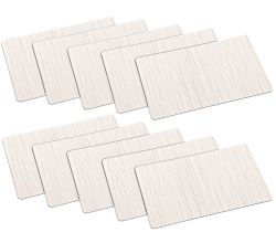 10er SET KESPER Platzset WEISS MIT GOLDSTREIFEN aus Polypropylen / Untersetzer / Trend
