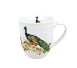 DUO World of Birds Becher 400 ml PEACOCK New Bone China Porzellan