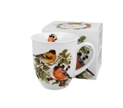 DUO World of Birds Becher 400 ml THE EURASIAN BULLFINCH (Eurasischer Dompfaff) New Bone China Porzellan