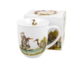 DUO World of Birds Becher 400 ml COMMON CRANES (Kraniche) New Bone China Porzellan