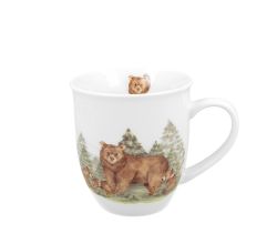 DUO WORLD OF ANIMALS Becher 400 ml BEARS New Bone China Porzellan