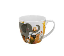 DUO Dogs World Becher 460 ml ANIMALS in Tragetasche, New Bone China Porzellan