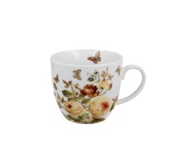 DUO Flowers Classic Becher 460 ml ZAHRA in Tragetasche, New Bone China Porzellan