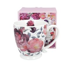 DUO Becher mit Fuß SPRING ROSES WHITE, 500 ml, New Bone China Porzellan