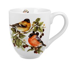 DUO World of Birds XXL Becher 1000 ml THE EURASIAN BULLFINCH New Bone China Porzellan