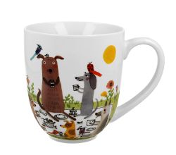 DUO Dogs World JUMBO XXL Becher 1000 ml DOGS PICNIC, New Bone China Porzellan