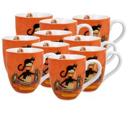 10er SET DUO ANIMALS XXL Jumbo Becher 1000 ml Cat’s World CINDY & KITTIES New Bone China Porzellan