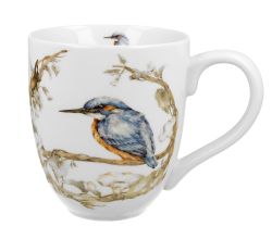 DUO World of Birds XXL Becher 1000 ml COMMON KINGFISHER (Eisvogel) New Bone China Porzellan