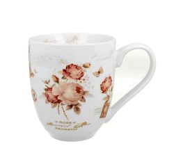DUO FLORAL XXL Becher 1000 ml SECESSION New Bone China Porzellan