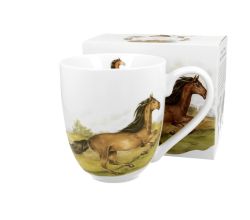 DUO ANIMALS XXL Becher 1000 ml PFERD (Bay Horse) New Bone China Porzellan