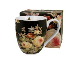 DUO FLOWERS CLASSIC XXL Becher 1000 ml WARDA New Bone China Porzellan
