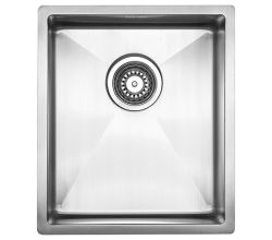 Lavabo KUBUS 340 soft Edelstahlspüle mit Raumsparventil / Ausschnittmaß: 360 x 420 / Spüle / Lavabo / Designspüle