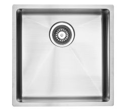 Lavabo KUBUS 400 soft Edelstahlspüle mit Raumsparventil / Ausschnittmaß: 420 x 420 / Spüle / Lavabo / Designspüle