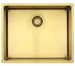 LAVABO Spüle KUBUS 500 soft in GOLD / SAND - Ausschnittmaße: 515 x 415 / Edelstahlspüle