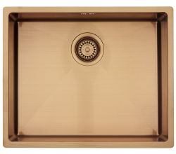 Lavabo Spüle KUBUS 500 soft in AMBER / KUPFER - Ausschnittmaße: 515 x 415 / Edelstahlspüle