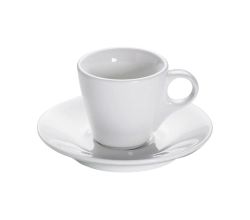 Espressotasse konisch 12 cm mit Untertasse / Maxwell & Williams / White Basics / Round / Tassen / Kaffeetasse