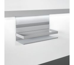 Linero MosaiQ Universalablage H 200 mm mit Rahmen Titan grau / Relingsystem / Kesseböhmer
