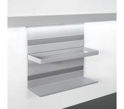Linero MosaiQ Universalablage H 300 mm mit Rahmen Titan grau / Relingsystem / Kesseböhmer