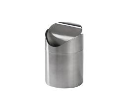 Tisch Abfallbehälter mit Schwingdeckel aus Edelstahl / Tischabfalleimer / Abfalleimer / Tisch-Abfallbox / Edelstahlabfalleimer