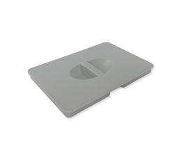 Deckel M8365285-1 alugrau für 5,5 / 6,5 / 7,5 Liter Eimer des PULLBOY FLEX Abfallsorters / WESCO Zubehör / Ersatzdeckel
