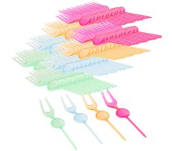 10er SET Fackelmann 50409 Partypicker Gabelpicks, 10 cm, 10x 40 Stk. im Beutel (400 Stk.)