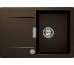 SCHOCK CRISTADUR Spüle MONO D-100S in BRONZE mit Excenterbedienung / Auschnitt Auflage 724 × 494 mm R10