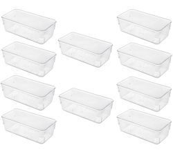 10er SET Metaltex Schubladen-Organizer SLIM SMALL ohne Deckel / Organisationsbox