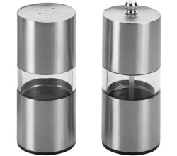 METALTEX 252830010 Salzstreuer- u. Gewürzmühle Set, Inox, Acryl, Keramikmahlwerk