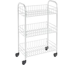METALTEX 340633014 SIENA Allzweckwagen mit 3 Etagen / Rollregal, Höhe 63 cm
