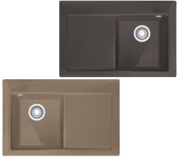 FRANKE Spüle MYTHOS MTK 611-78 mit Druckknopfventil und 2 Lochbohrungen / Keramikspüle / Spezialkeramik