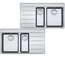 FRANKE Spüle MYTHOS MYX 251 A mit Druckknopfventil / Edelstahlspüle / Slimtop / Flächenbündig