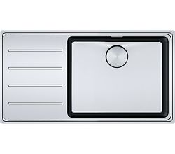 FRANKE Spüle MYTHOS MYX 211 mit Druckknopfventil und verdecktem Überlauf / Ausschnitt Slimtop 846x444 mm