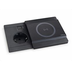EVOLine Circle80 mit Schiebedeckel DisQ, schwarz matt, eckig
