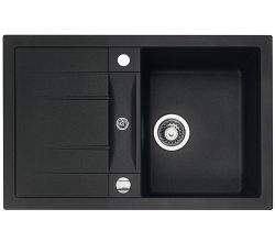 NABER Spüle CORTO 780 in NERO mit Excenterbedienung / Cin-Nagranit / Granitspüle