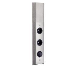 MIRA WAND 2 Steckdosenelement 2-fach aus Edelstahl mit Schalter für Beleuchtung / Steckdosen / Steckdosenleiste