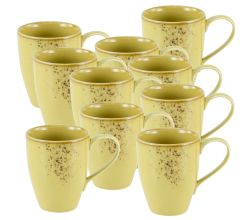 10er SET CreaTable 22522 Nature Collection Kaffeebecher 300 ml CURRY
