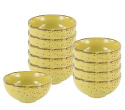 10er SET CreaTable 22525 Nature Collection Sojaschale 8 cm CURRY