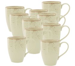 10er SET CreaTable 20026 Nature Collection Kaffeebecher 300 ml EARTH