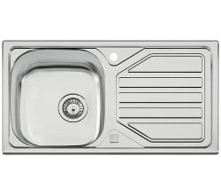 Spüle NAVA 2 mit Drehexcenterbedienung / Edelstahlspüle / CONTURA / Ausschnitt 760 x 415 mm
