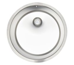REGINOX R36082 Edelstahlspüle NEW YORK Round mit Integralablauf ab Schrankbreite 50 cm / Flächenbündig / Flacheinbau / Unterbau