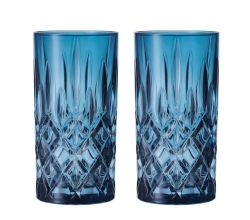 NACHTMANN 105441 NOBLESSE Longdrinkglas VINTAGE BLAU 2er Set
